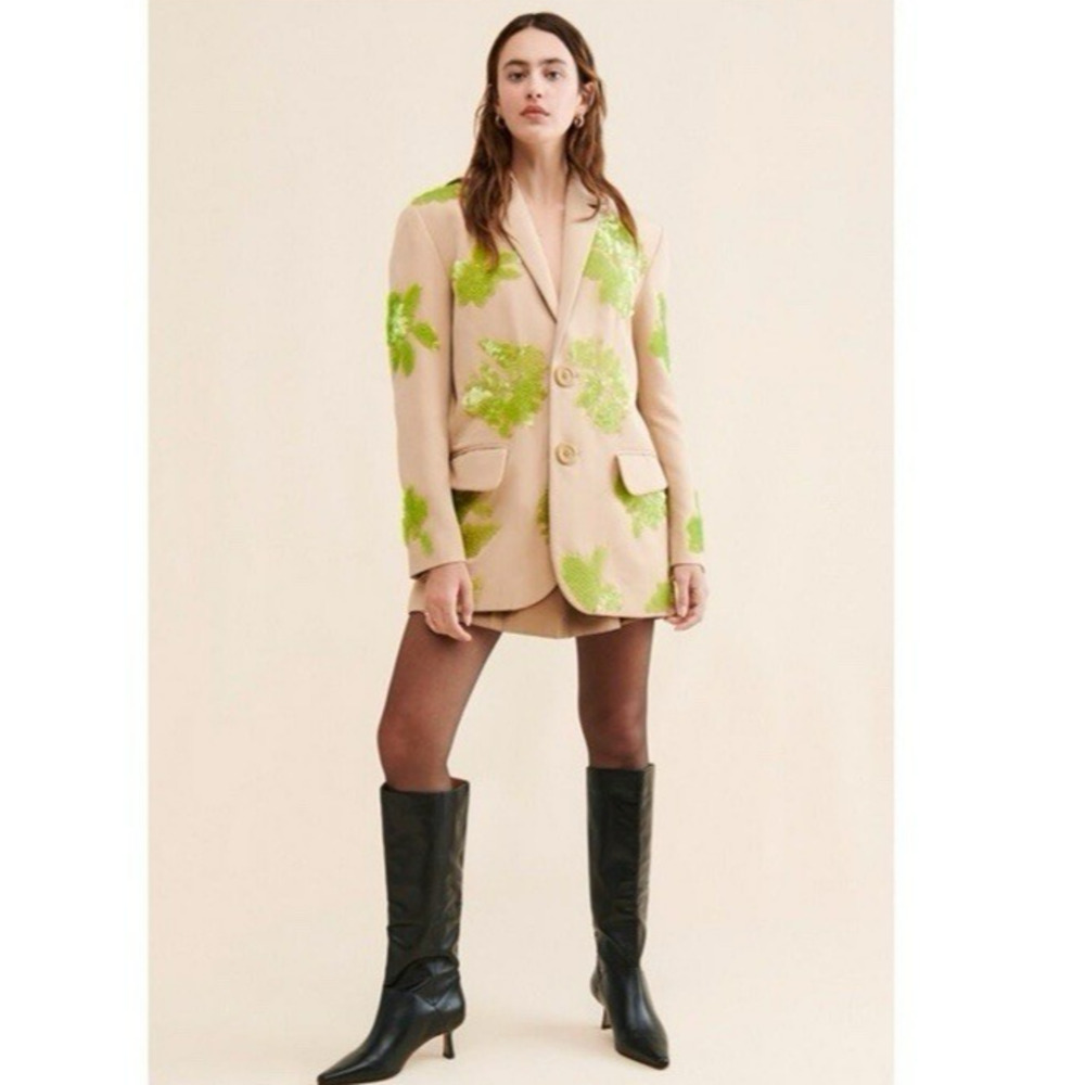 Anthropolgie X Dhruv Kapoor Oversized Sequin‎ Blazer XS